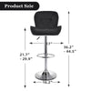 2X Bar Stools Leather Swivel Gas Lift Rest Chair Home Kitchen Pub Breakfast Seat
