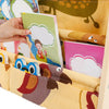 6-Tier Kids Wooden Book Shelf Sling Storage Rack Organizer Bookcase Bookshelf UK