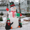 Inflatable Christmas Snowman Penguins LED Lighting 180cm Outdoor Xmas Decoration