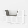 Wooden Bookcase Shelf Storage Seat Cushion Kids Children Bedroom Toys Organizer