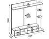 Wall Mounted TV Media Unit Entertainment Centre Floating Panel LED Light