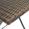 Lightweight Brown Ratten Bistro Set Patio Garden Furniture Table+2Chairs Folding