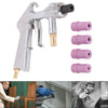 Sand Blasting Gun Sandblaster w/ Ceramic Nozzles Extra Iron Nozzle Tip Set