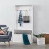 Hallway Wardrobe Coat Rack Storage Unit Bench Entryway Hooks Cabinet Furniture .