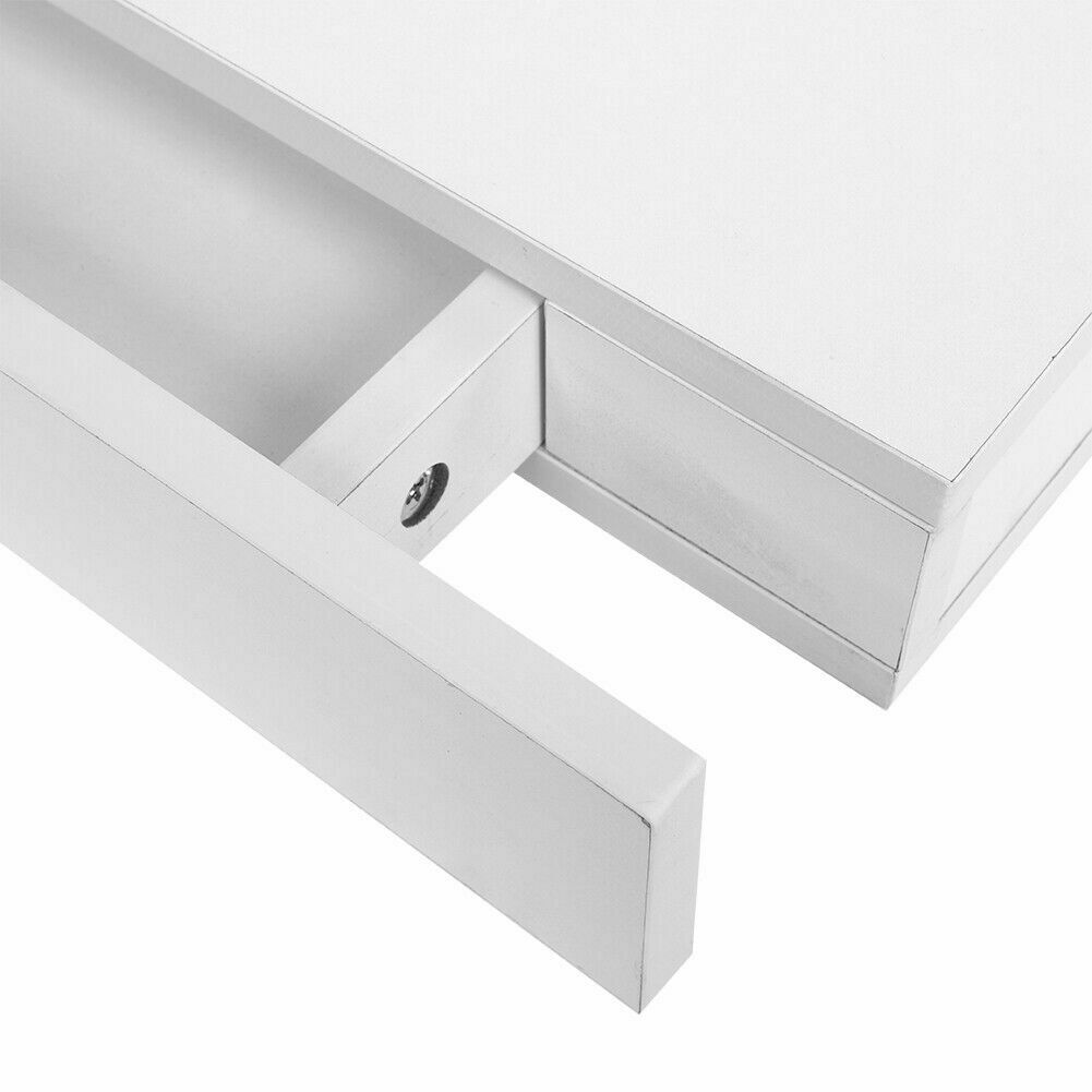 Wall Mounted Shelf 1 Drawer Floating Bedside Table Shelf Cabinet Nightstand Rack