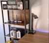 Tall Industrial Bookcase Vintage Display Unit Rustic Slim Storage Shelf Cabinet