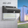 262 LED Solar Powered PIR Motion Sensor Light Bright Outdoor Garden Wall Lights