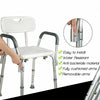 Height Adjustble Shower Seat Aluminium Bathroom Chair Elderly Aid with Arm&Back