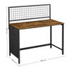 Industrial Computer Desk Rustic Metal Workstation Vintage Retro Writing Table