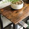3-Tier Console Table Side Table End Table with Mesh Shelf Entryway Furniture