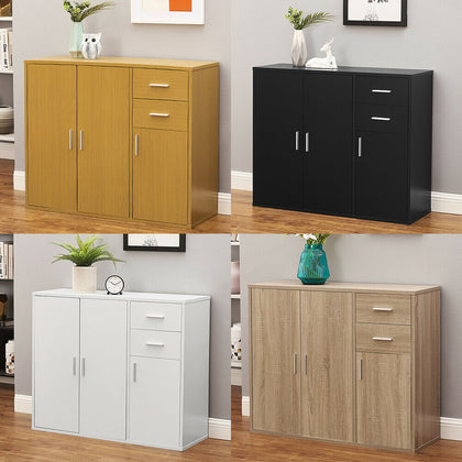 Modern Sideboard Cabinet Cupboard Unit Storage Furniture With 2 Drawer & 3 Door