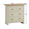 Lisbon 2+2 4 Drawer Chest Storage Bedroom Cabinet Furniture Cream Oak