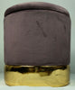 Round Ottoman Storage Pouffe Stool Soft Velvet Footstool Dressing Vanity Chair