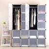 20 Cube Plastic Storage Wardrobe Clothes Organizer Cupboard Closet Cabinet DIY