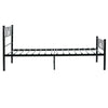 Heart-Shaped Single/Double Bed Frame Metal 3ft,4ft6 Bedframe Bedstead Black New