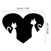 Walplus Heart Shape Cats Mirror Wall Sticker Art Decal Home Decorations