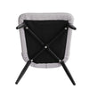 2Pcs Modern Grey Faux Leather Chairs High Back With Metal Legs Dining Room Chair