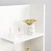 Modern Dressing Table Corner Vanity Set Makeup Desk w/ Drawer,Mirror & Shelves