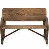 Rustic Wooden Bench 2 Seater Garden Outdoor Patio Porch Wagon Wheel Vintage Wood