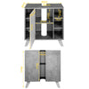 Bathroom Sink Storage Cabinet Under Free Standing With Shelves Furniture Grey