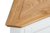 Small Oak Off White Painted Corner Storage Cupboard | Wooden Hallway Cabinet