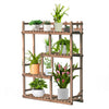 40" Tall Solid Pine Bookcase Wooden Plant Stand Pots Display Shelves In& Outdoor