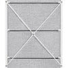 Fabric Chest of Drawers Storage Cabinet Unit Metal Frame Bedside End Table Gray