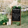 Double Sided Wooden A-Frame Freestanding Writing Blackboard Sidewalk Chalkboard