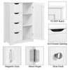 4 Drawers Bathroom Cabinet Free Standing Storage Unit Floor Cupboard White