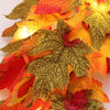 2M Hanging Artificial Autumn Fall Maple Leaf Garland w/ LED Halloween Festival