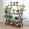 Utility Large Balcony 6-Tier Plant Stand Solid Wood Shelf Ladder Storage Rack UK