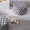 Velvet Chesterfield Footstool DEEP Button Pouffe Ottoman Foot Stool Coffee Table
