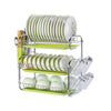 3 Tier White Kitchen Plate Rack Tidy Cupboard Shelf Insert Organiser Drainer