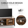 Industrial TV Stand Media Console Table Unit Cabinet Steel Frame Sliding Doors