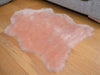 Blush Pink Shaggy Rugs Non Slip Bedroom Mats Fluffy Soft Faux Fur Sheepskin Rug