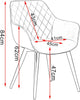 1xDining Chairs Kitchen Chairs Upholstered Velvet Seat for Lounge Living Room