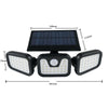 UK 74 LED Solar Power PIR Motion Sensor Lamp Outdoor Garden Security Wall Light