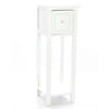 New Pair of Tall Slim Bedside Telephone Tables Narrow Bedroom Hallway Wood White