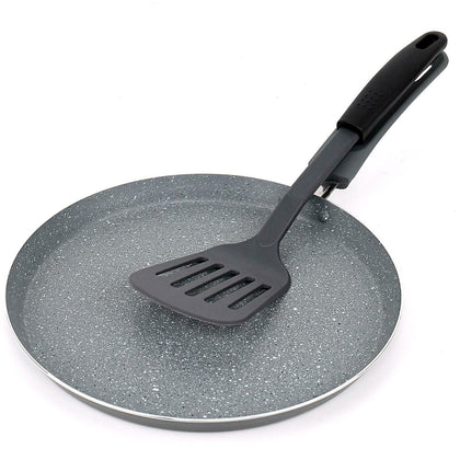 Aluminium Grey Marble Non Stick Crepe Pan Spatula Roti Dosa Tawa Pancake Maker