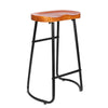 2 x Vintage Bar Stool Metal Wooden Industrial Retro Seat Kitchen Pub Counter