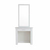 White Dressing Makeup Table Sliding Mirror Drawer Shelves Bedroom Furniture Unit