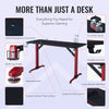 1.4m Racing Gaming Office Desk with Gamepad Holder Cup Holder Headphone Home