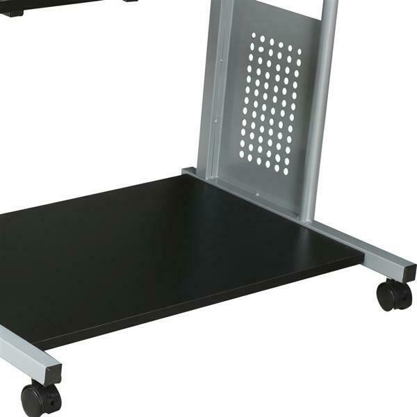 Small Corner Computer Desk w/ Printer Shelf CPU Stand Home Office PC Laptop Desk