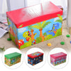 Kids Boys Girls Large Folding Storage Toy Box Books Chest Clothes Seat Stool