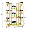 X-Large Bamboo Utility Shelf Bathroom Rack Plant Display Stand 9 Tier Balcony UK