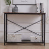 Rustic Industrial Vintage Wooden Console Table Hall Sideboard Desk Shelf Storage