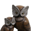 Crystal Ball Owl Indoor Fountain Garden Water Feature LED Lights Statue Ornament