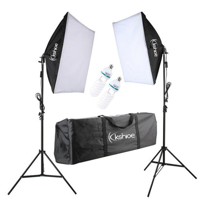 2x 135W Large Size Softbox Photography Studio Lighting Kits with Light Stand