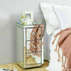 Mirrored Glass Bedside Table Nightstand Storage Cabinet Chest of 2/3 Drawers UK