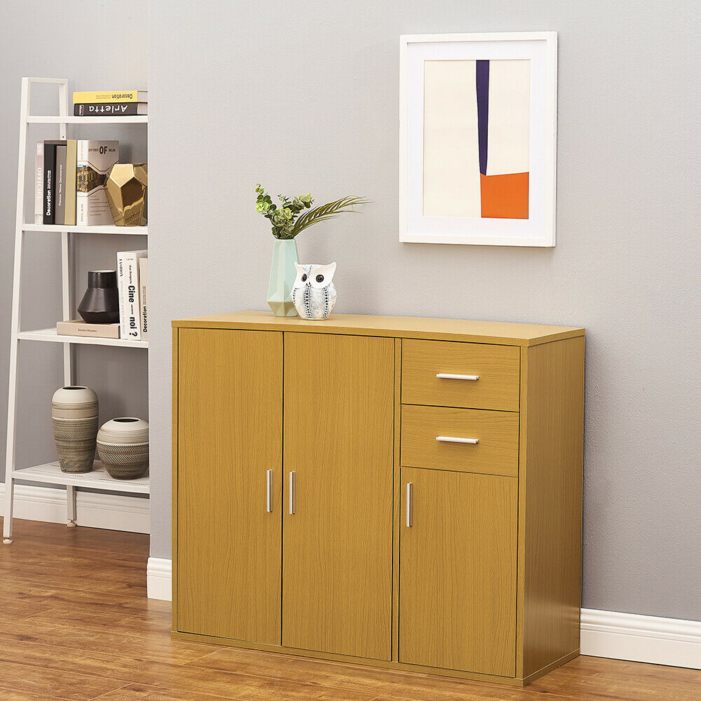 Modern Sideboard Cabinet Cupboard Unit Storage Furniture With 2 Drawer ...